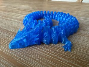 Close-up of Skye's faceted sapphire-style crystal scales